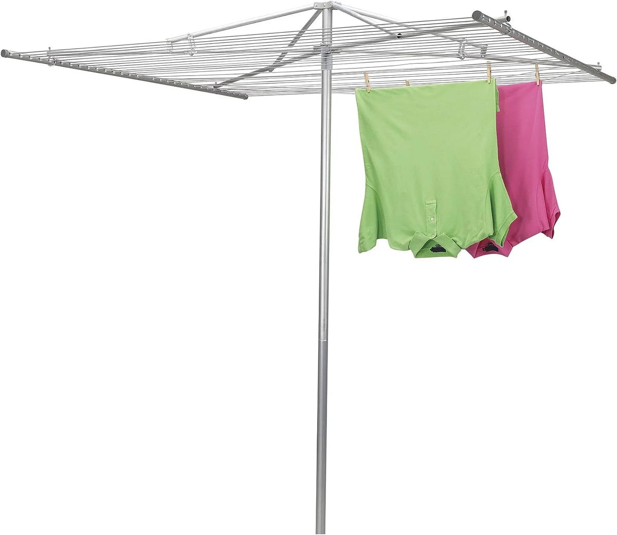Rotary Outdoor Umbrella Drying Rack 30-Lines with 182 ft. Clothesline Y8112