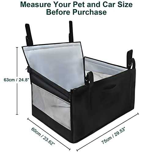 Extra Large Dog Booster Car Seat with Seat Extender C1586