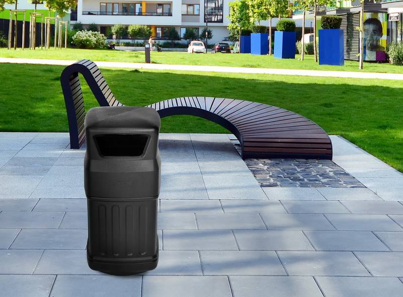 Black 16-Gallon Outdoor/Indoor Trash Can X647830