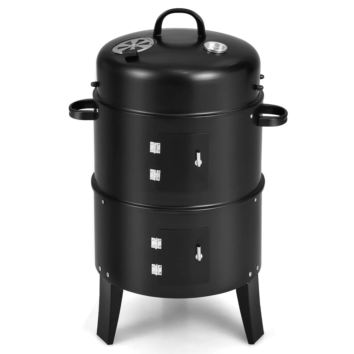 3-in-1 Vertical Charcoal Smoker Grill with 2 Layer V293057