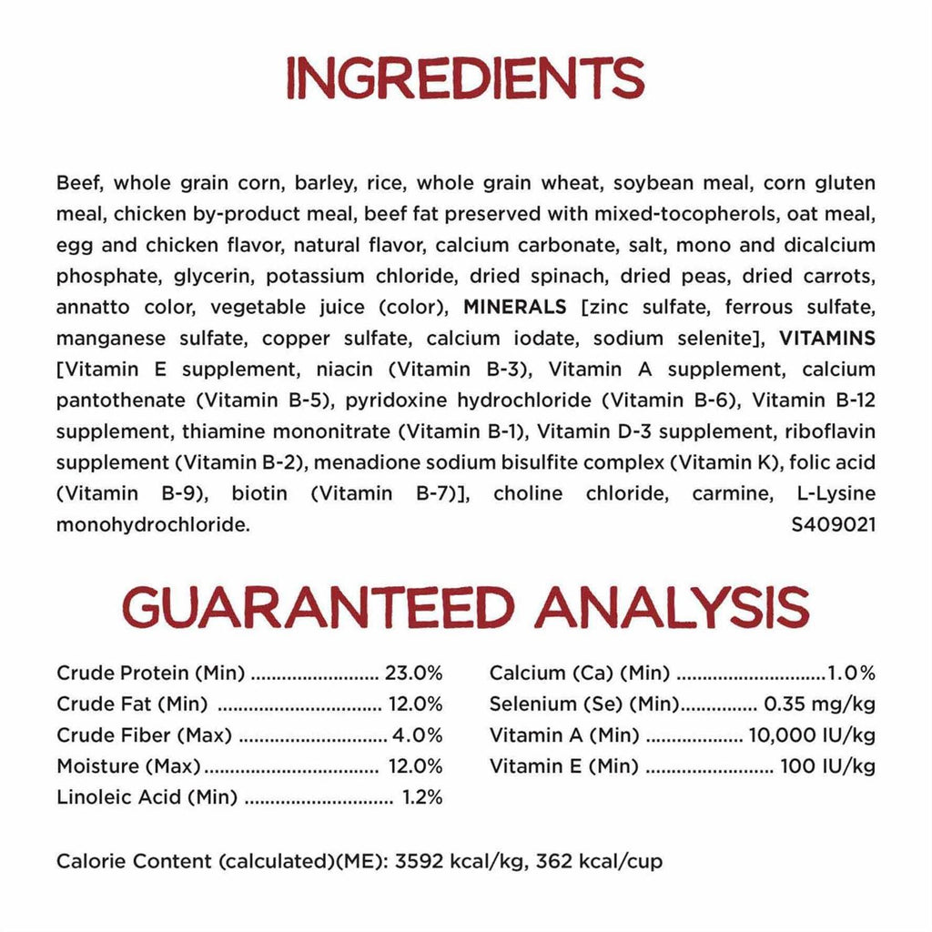 Real Beef Dry Dog Food Y714130