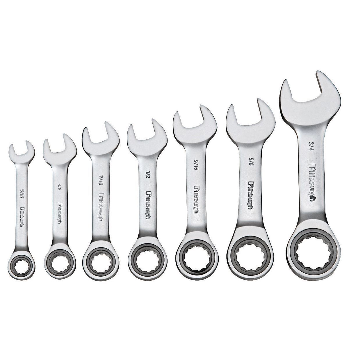 SAE Ratcheting Combination Wrench Set, 7 Piece U388347