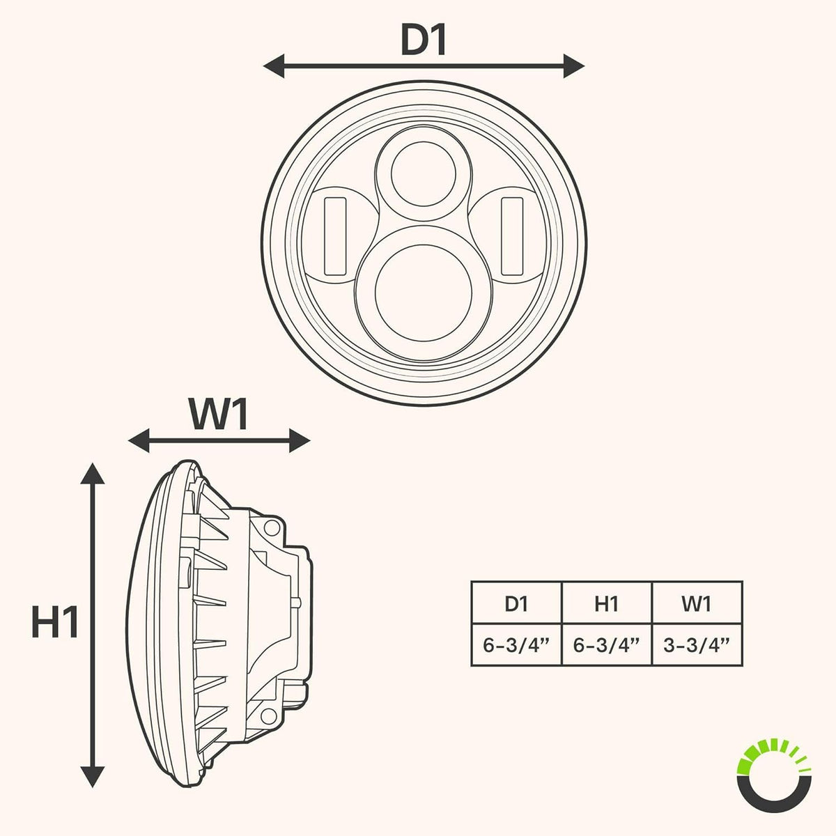 7 CREE LED Chrome Headlight with Halo DRL 4500 Lumen Pack of 2 R20112