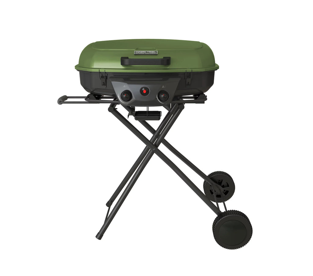 2 Burner Portable Propane Gas Griddle Grill with Folding Cart U779344
