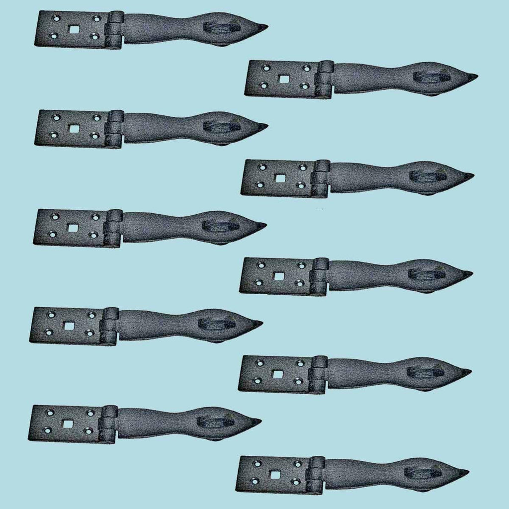 Black Wrought Iron Hasp Lock 8.5 X 1.75 Powder Coated Pack of 10 S272631