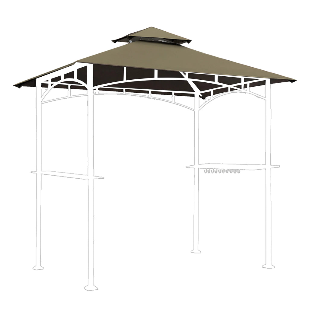 5x8 Double Tiered Grill Gazebo Replacement Canopy V692305