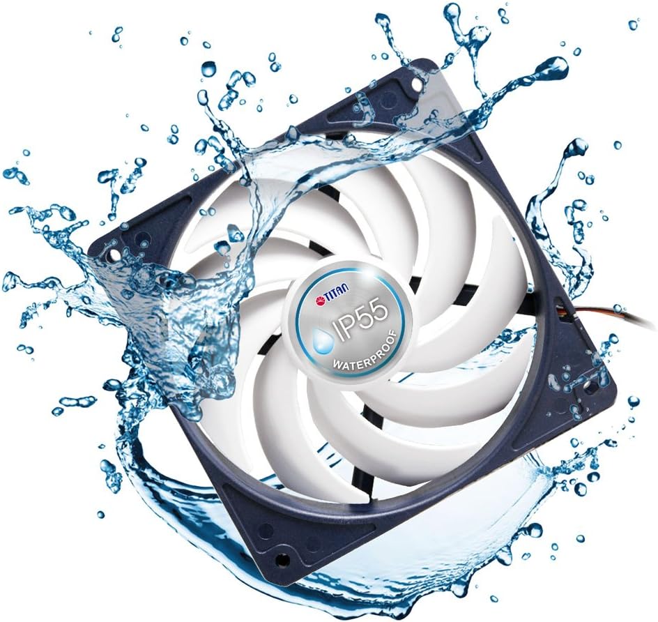12V DC IP55 Waterproof Dustproof Cooling Fan 140mm 2 Pack E525
