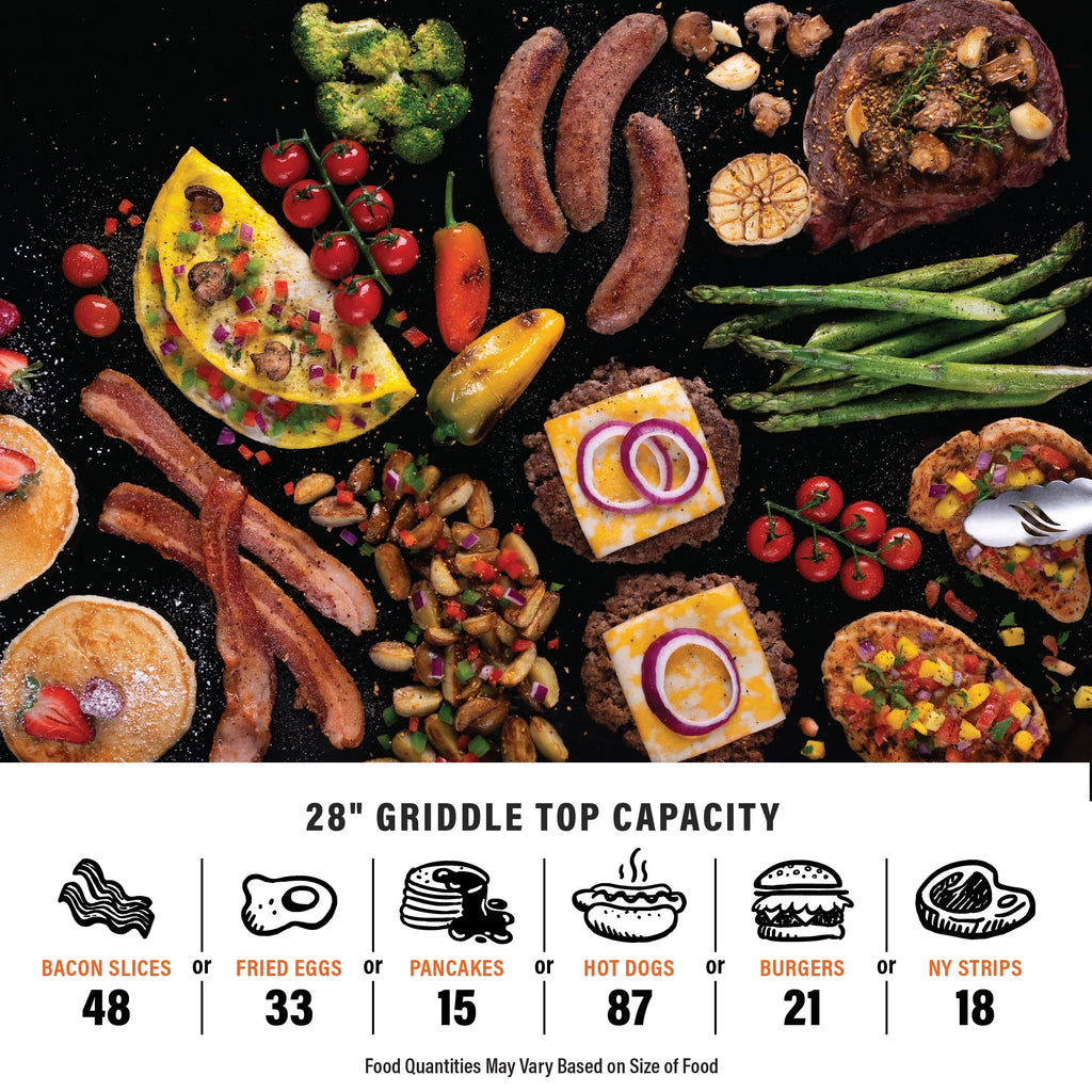 2-Burner 28” Propane Griddle with Hood J51069
