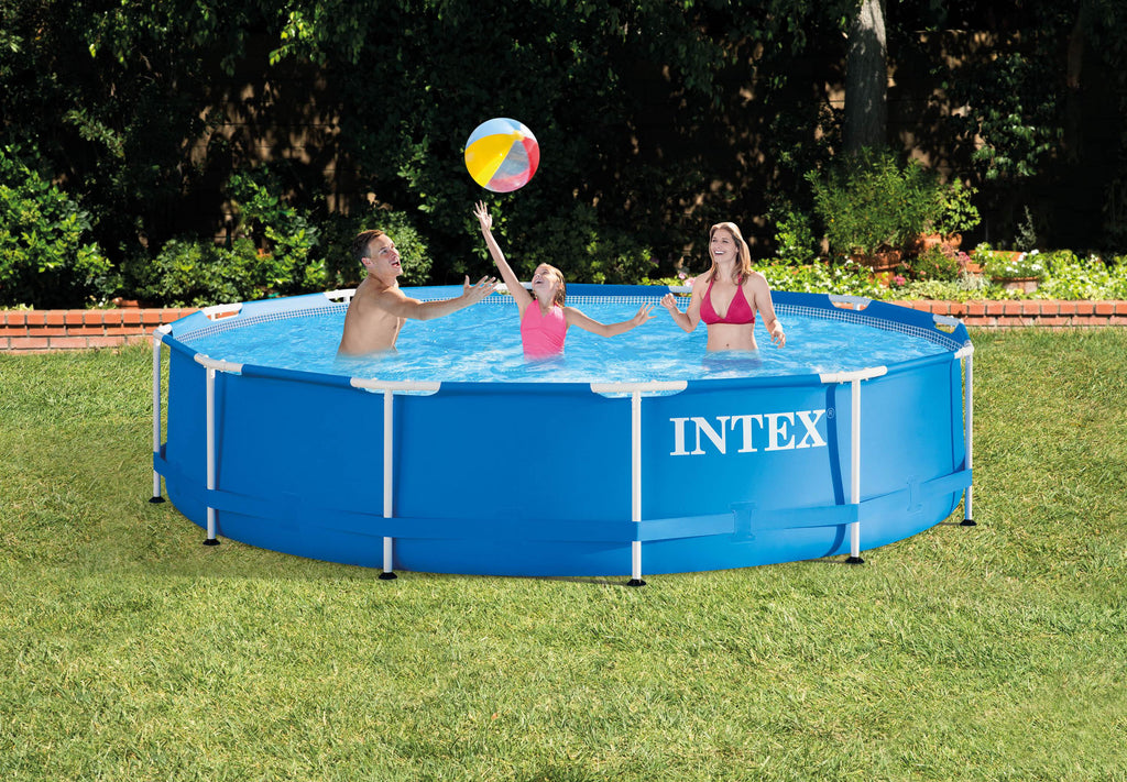12ft x 30in Metal Frame Round Swimming Pool Set J381