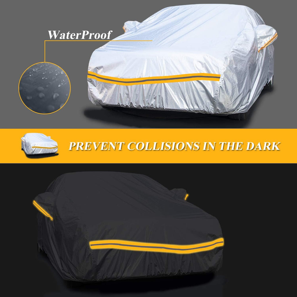 SUV Car Cover Waterproof All Weather 6 Layers with Zipper Cotton Z661