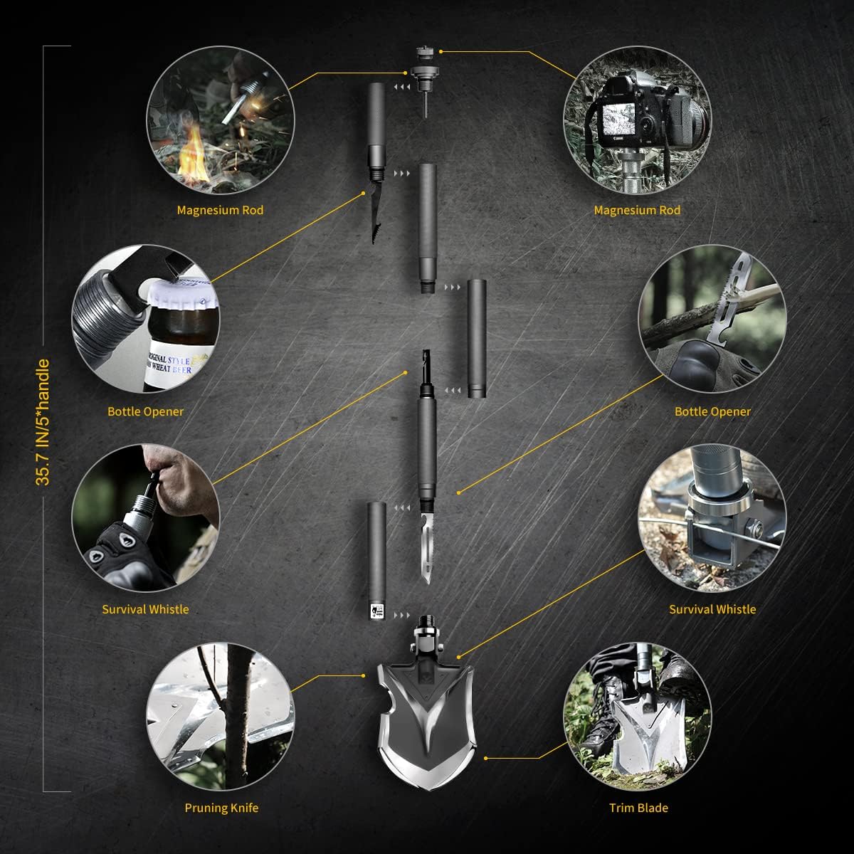 Foldable Camping Shovel D372