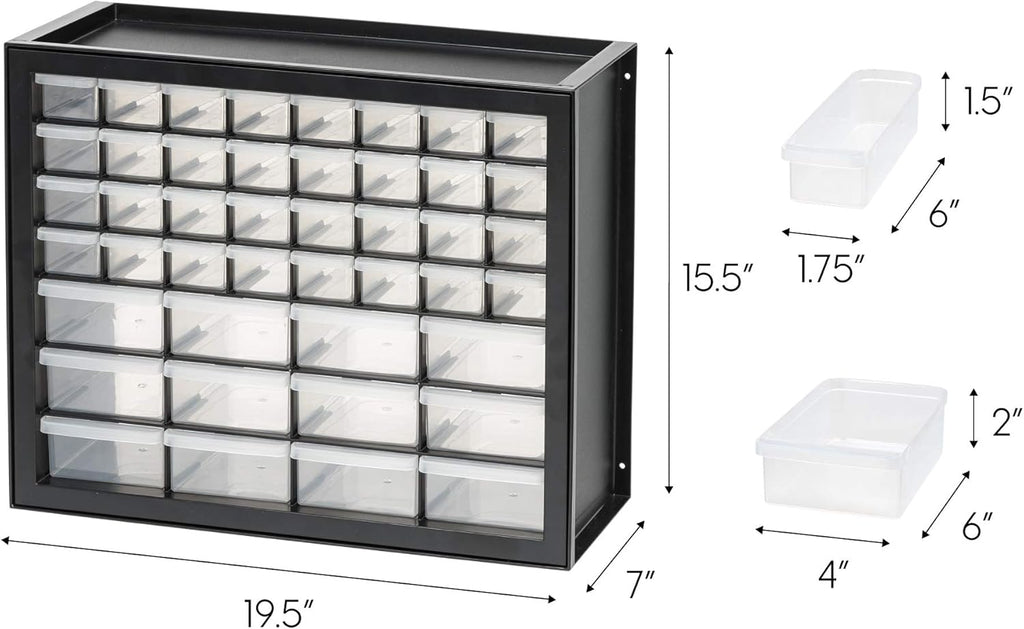 44 Drawer Parts and Hardware Cabinet, Black T11035