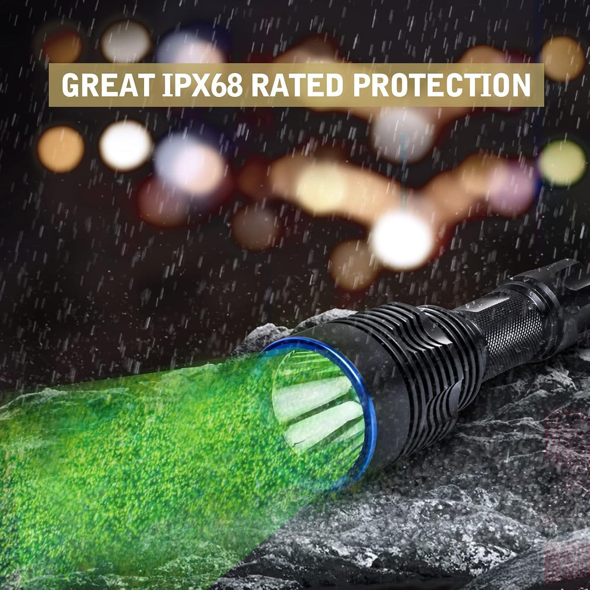 Green Tactical Flashlight Rechargeable Picatinny Mount L41911