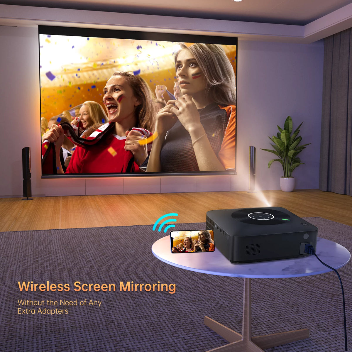 1080P Full HD LCD Portable Projector D7704