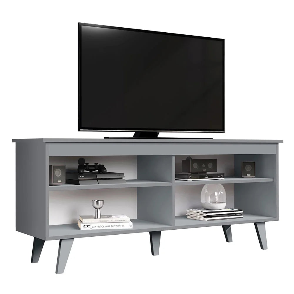 Black TV Stand with Storage Shelves H1503