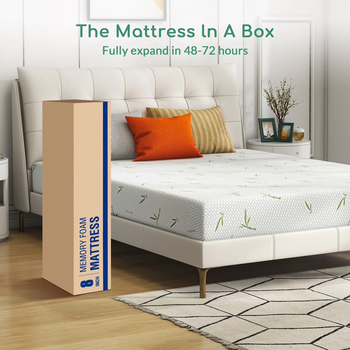 California King 8 inch Memory Foam Mattress H8891