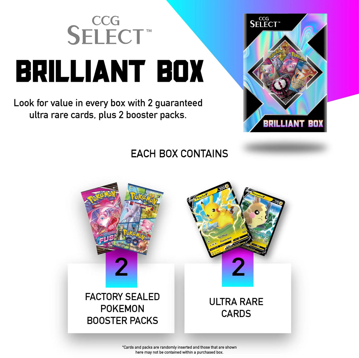 2 Booster Packs + 2 Ultra Rare Trading Cards A12034