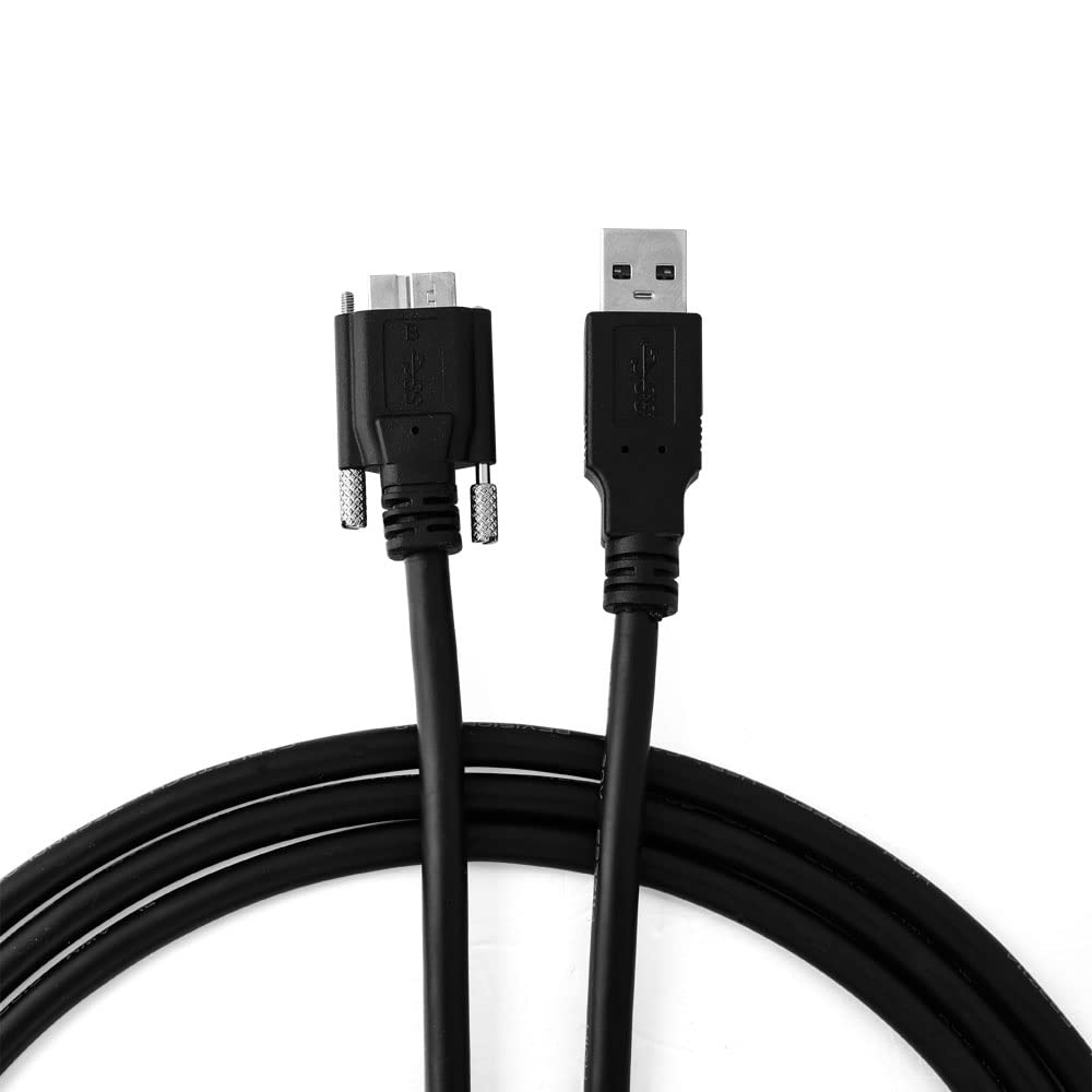 USB 3.0 Cable A/M to Micro B/M Dual Screw Locking 3M T595