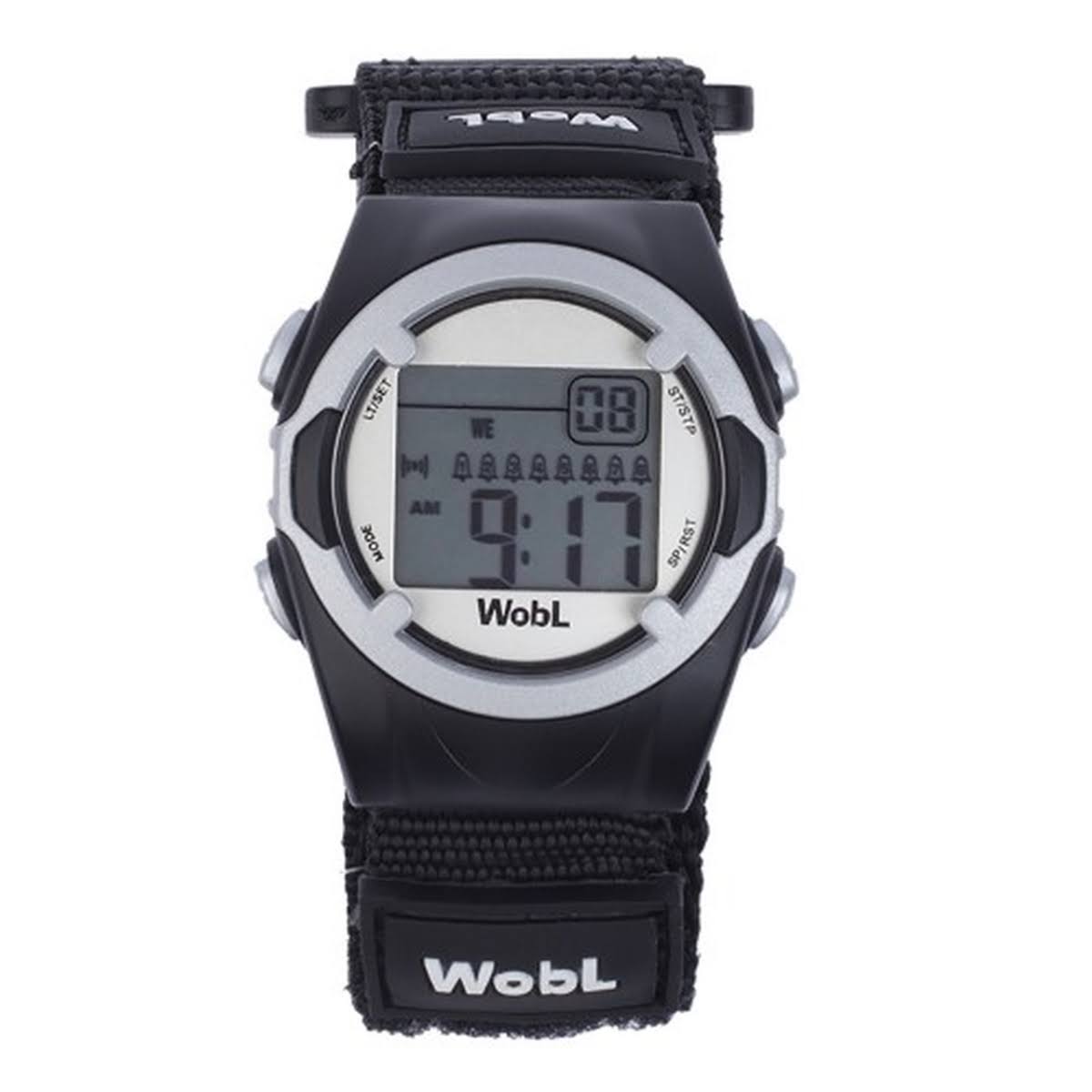 Black Vibrating Reminder Watch 8 Alarm W5257
