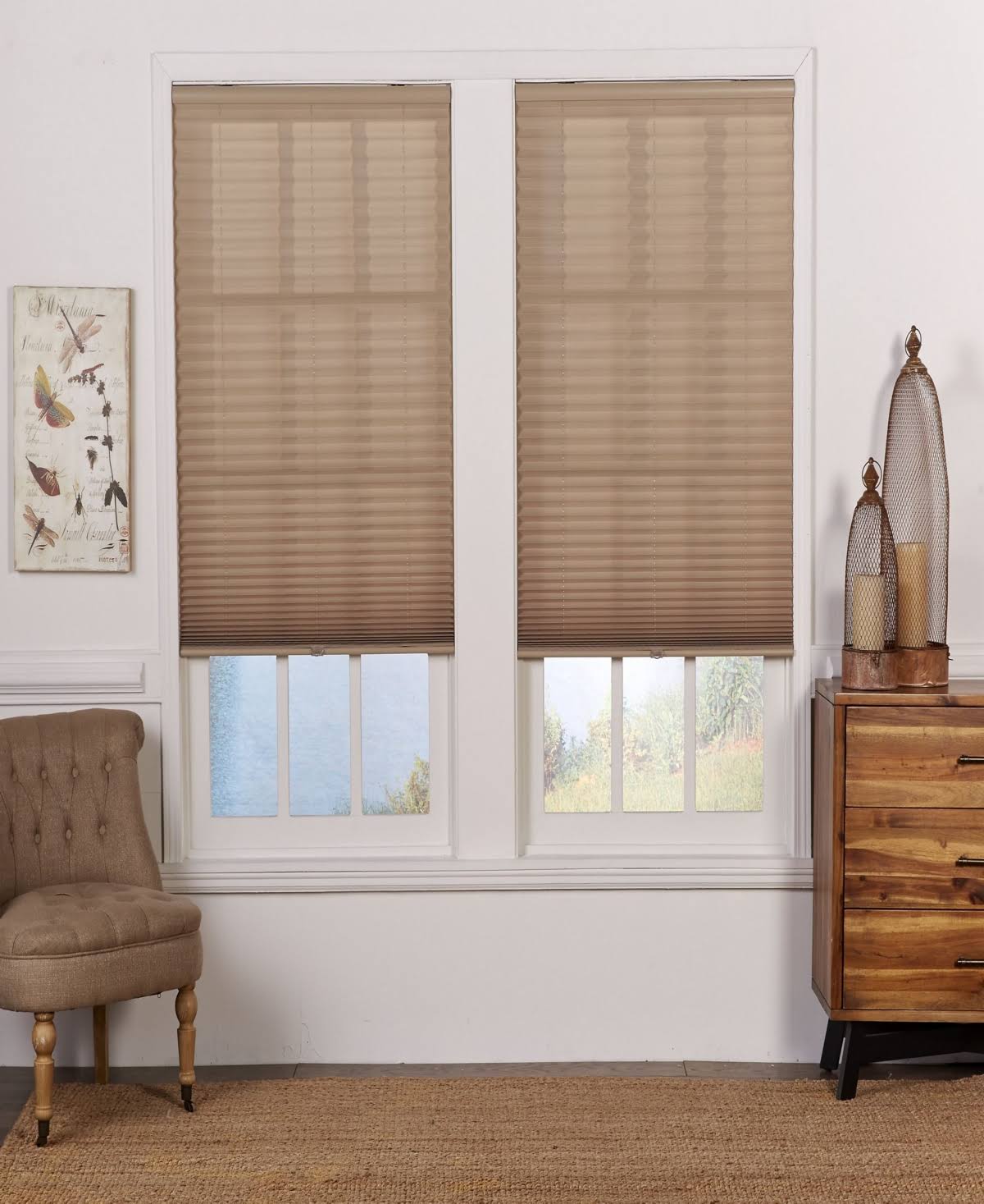 Cordless Light Filtering Pleated Shade 48x72 M783405