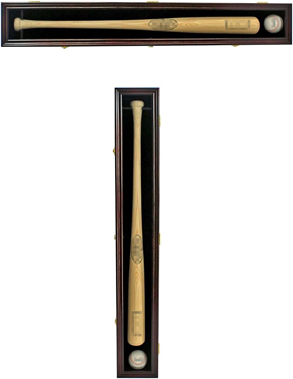 Black Baseball Bat Display Case with Lock H36851