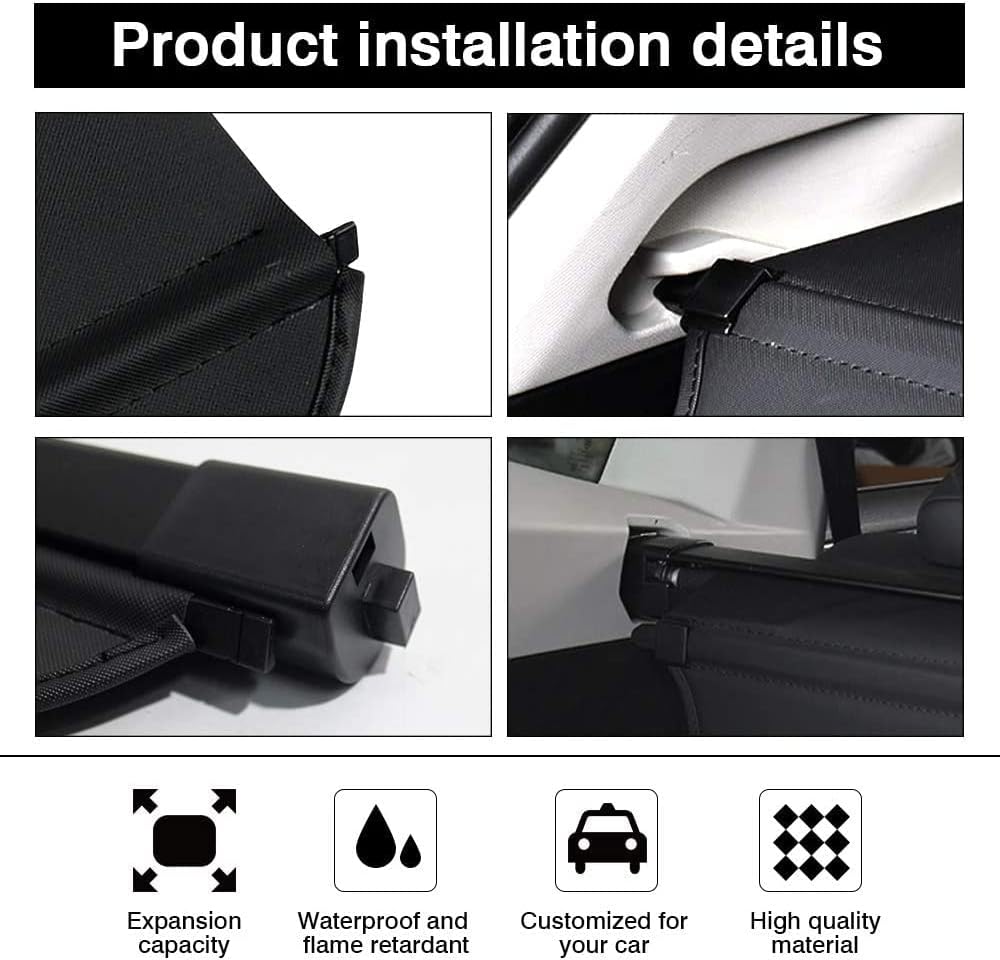 Black Retractable Cargo Cover M809