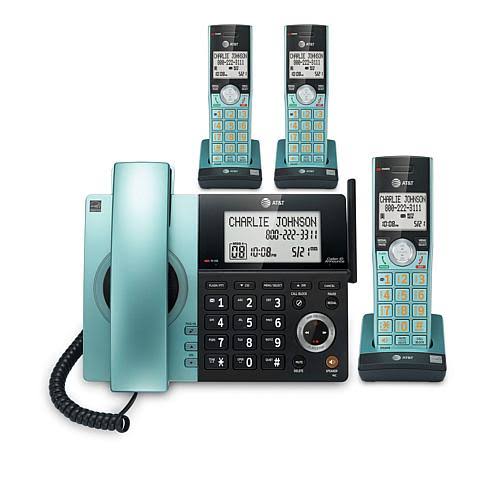 Expandable Corded/Cordless Phone with Smart Call Blocker, Silver/Black with 3 Handsets A310420