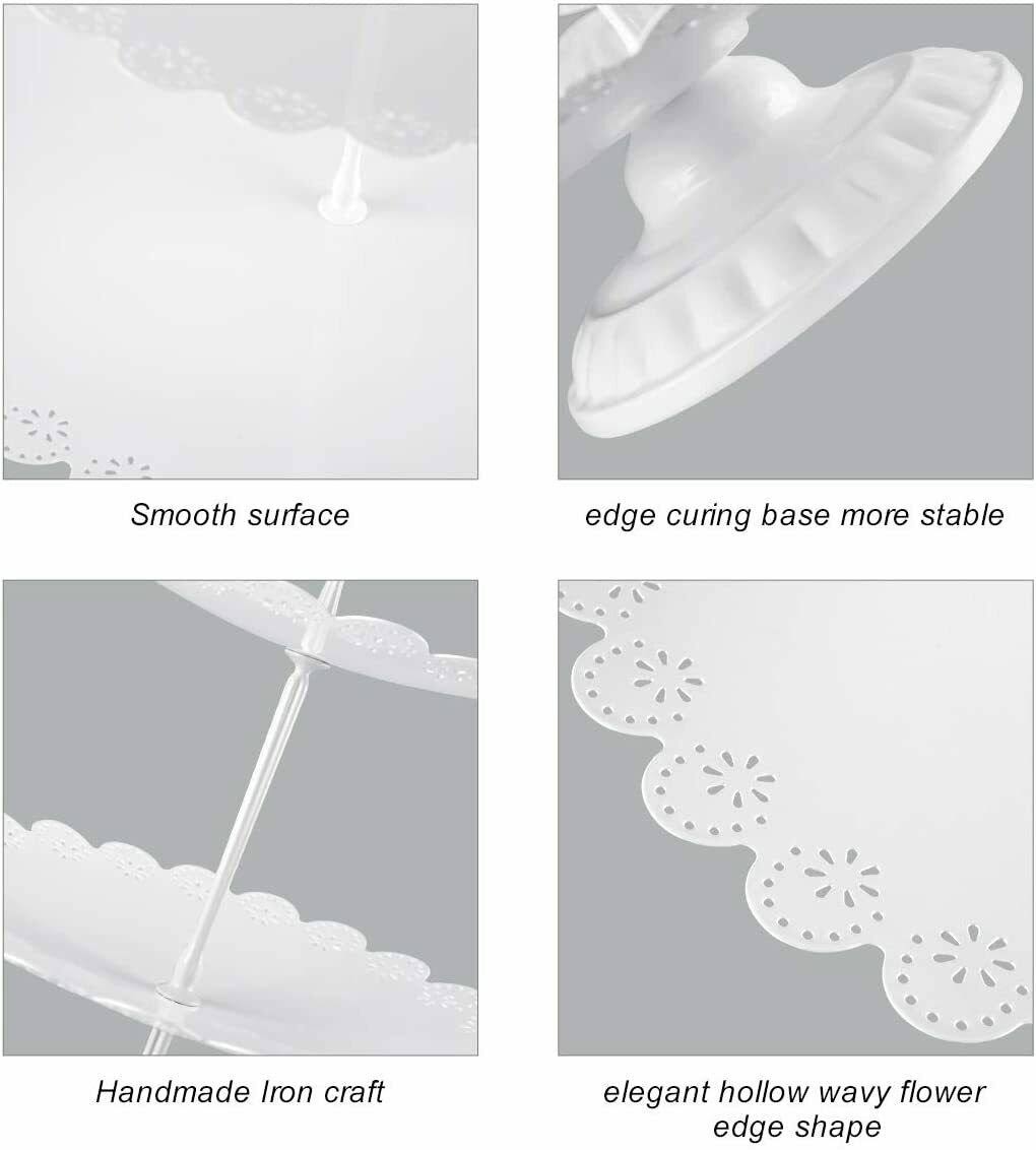 White 3 Pieces Cake Stand Set F9630