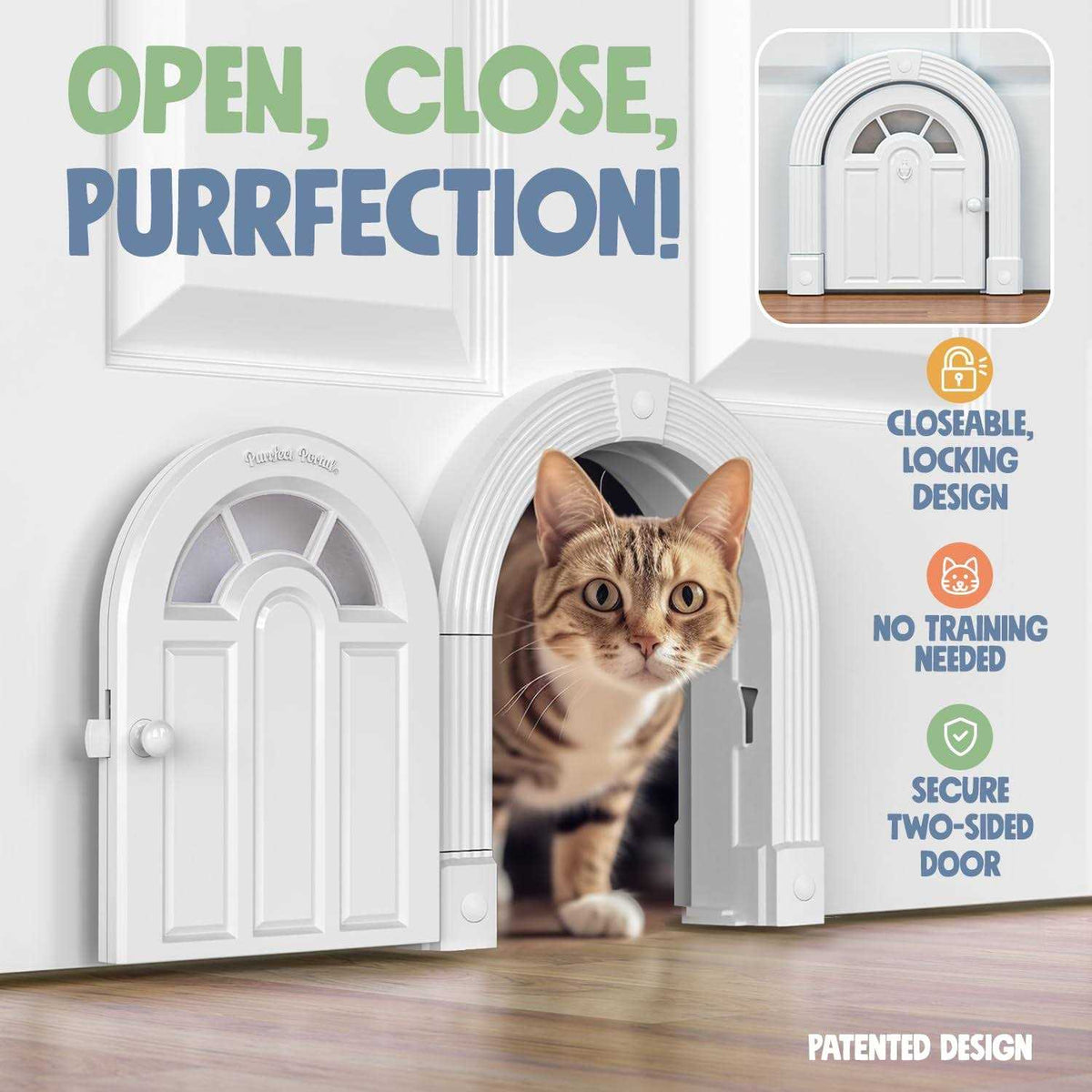 Interior Cat Door for Cats Up to 20 lbs F697001