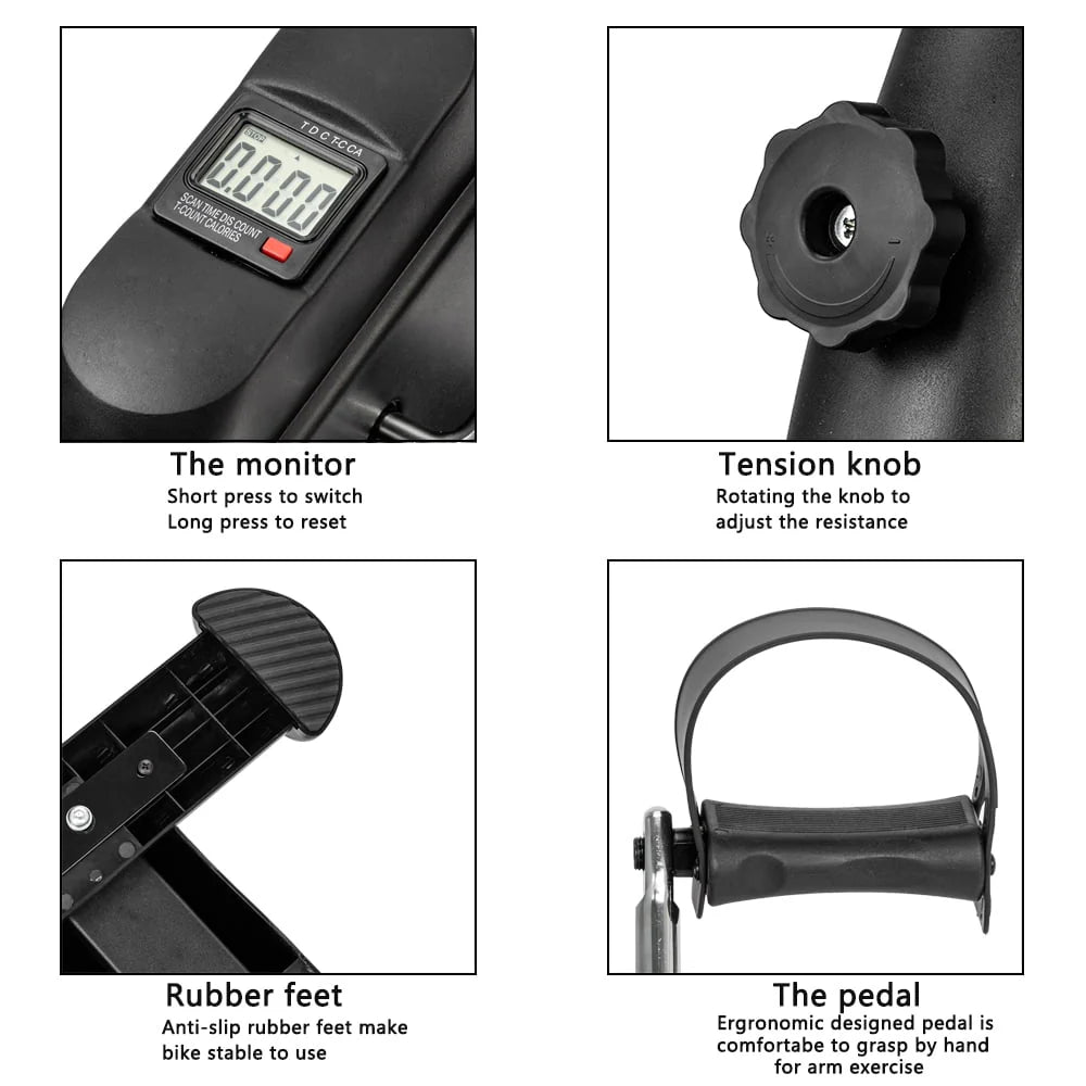 Mini Exercise Bike Pedal Exerciser with LCD Display S858798