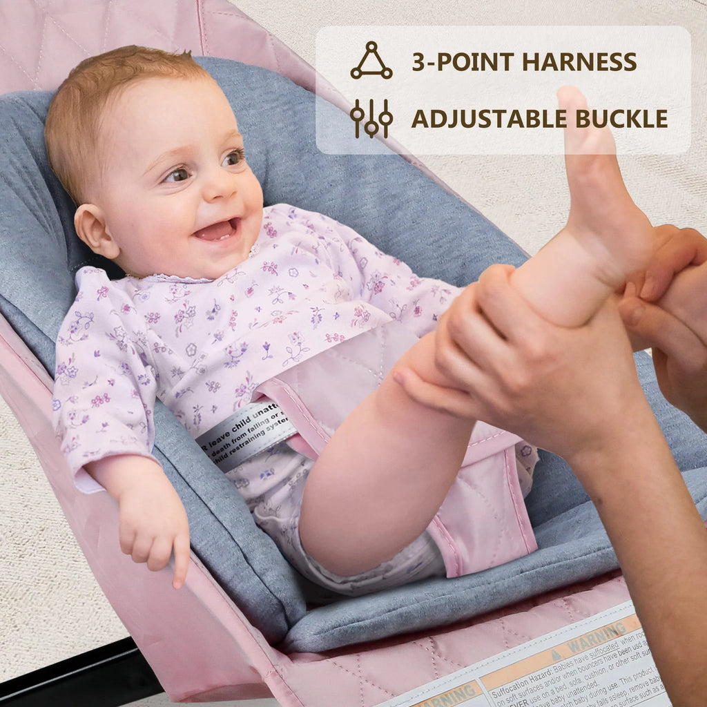 Baby Bouncer 3 in 1 Folding Rocker Seat Grey X180