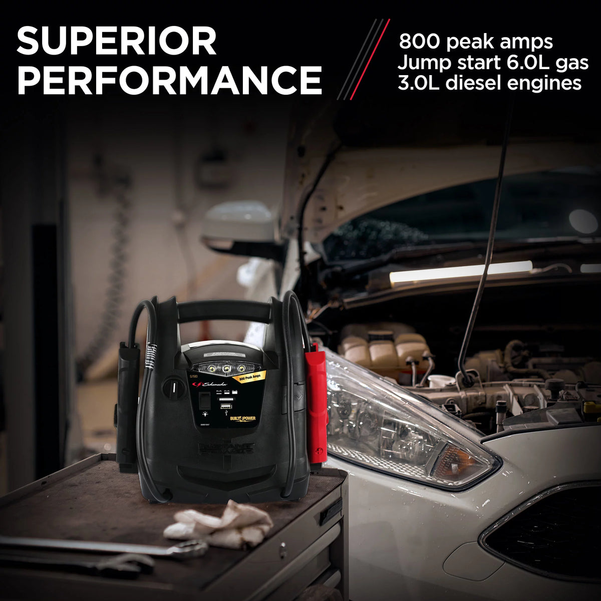 Portable Power Station with Jump Starter and Air Compressor X6412