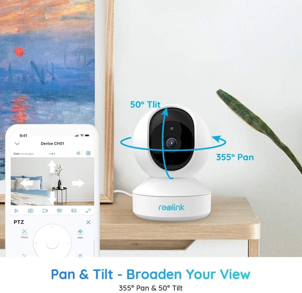 3MP HD Plug-in Indoor WiFi Security Camera, Pan Tilt, Night Vision, Pack of 2 N464875