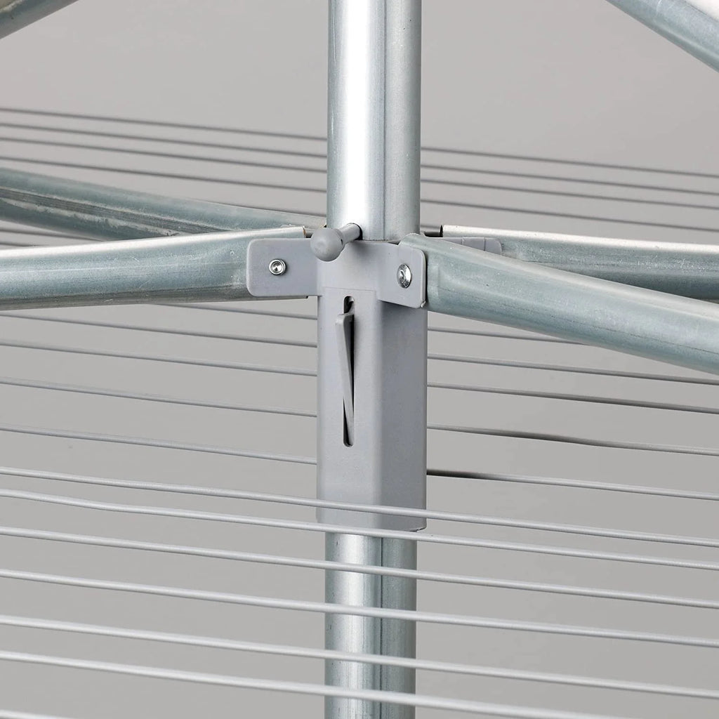 Rotary Outdoor Umbrella Drying Rack 30-Lines with 182 ft. Clothesline Y8112