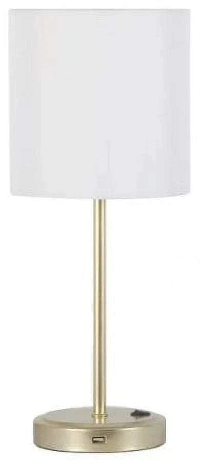 Black Metal Stick Lamp with USB Port X63985