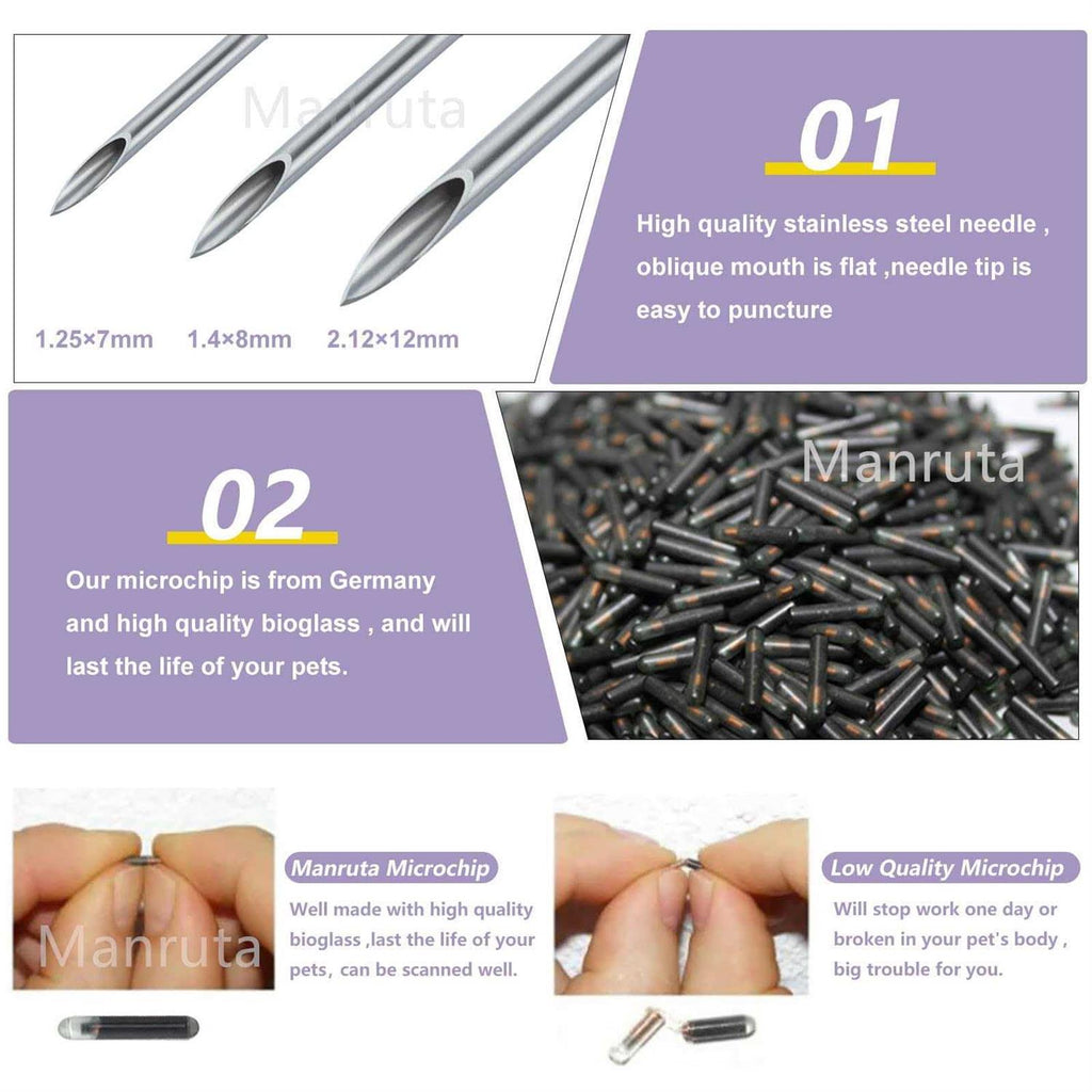 Microchip for Dogs and Cats 20 Pack Animal Identification Syringe E876552