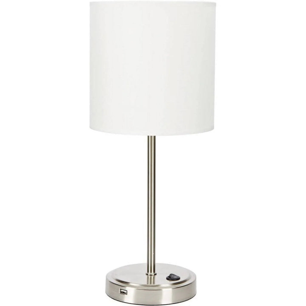 Black Metal Stick Lamp with USB Port X63985