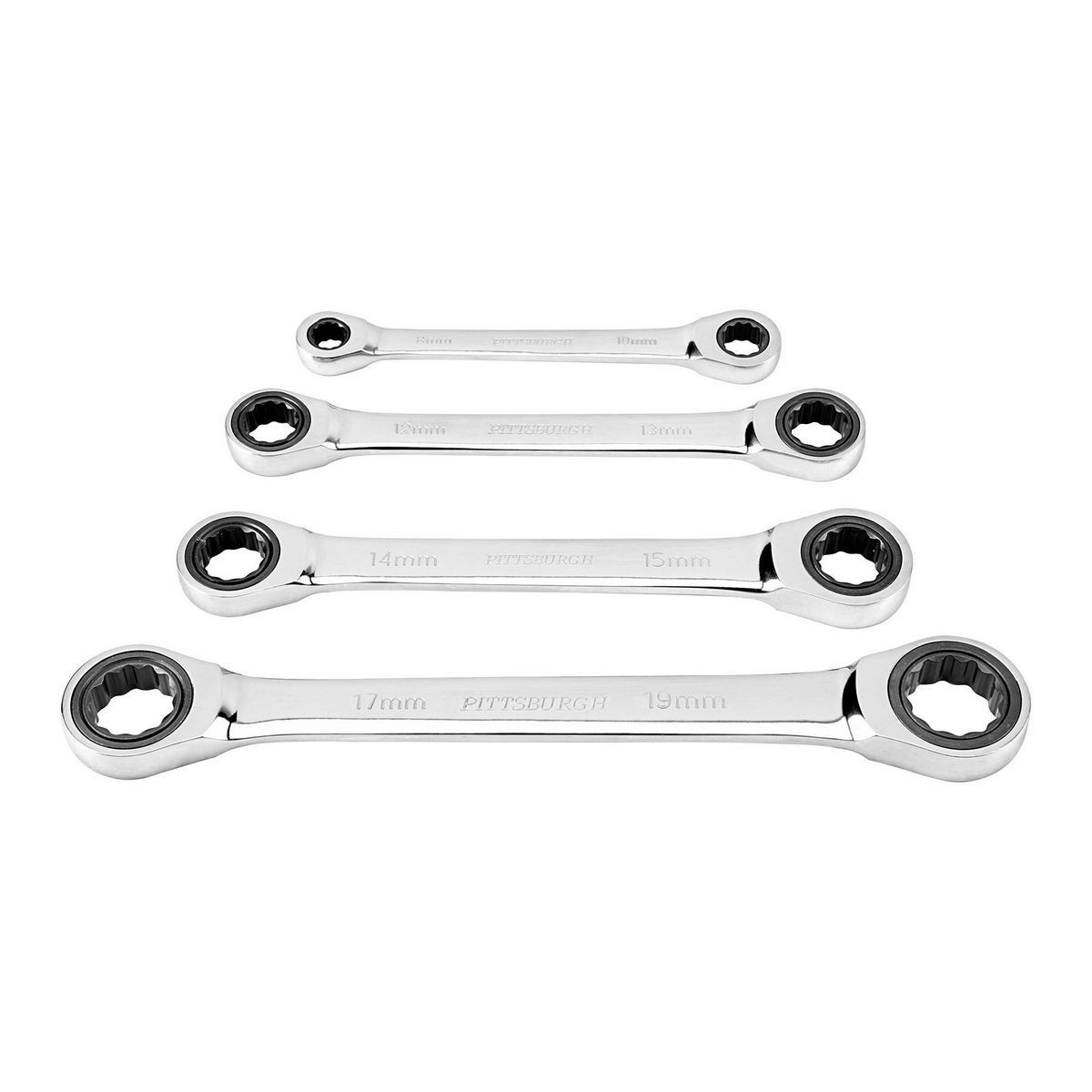 Metric Ratcheting Double Box End Wrench Set, 4 Piece H3931