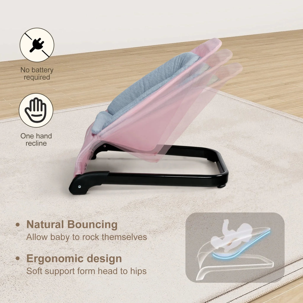 Baby Bouncer 3 in 1 Folding Rocker Seat Grey X180