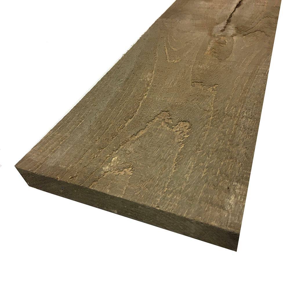 1 in. x 8 in. x 8 ft. Barn Wood Pine Board Driftwood Brown (3 per Box) H610