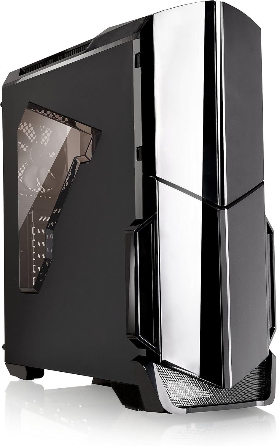 Black Tempered Glass Micro ATX Gaming Computer Case U4902