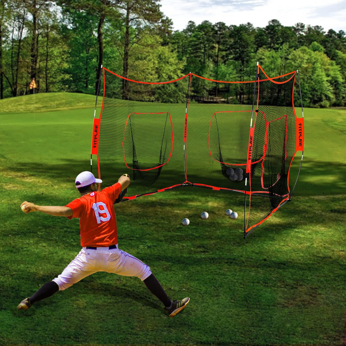 3 in 1 Baseball Softball Practice Net 7' x 7' B5301