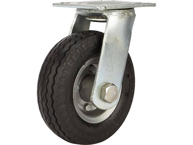 6in Swivel Flat-Free Rubber Foam Filled Caster 200lb Cap Sawtooth Tread I511036