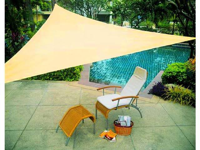 Yellow 10 ft Triangle Sun Shade Sail F611