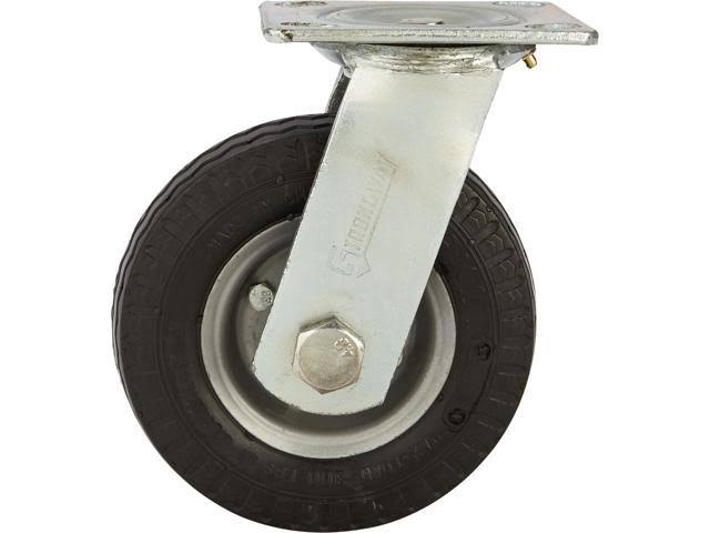 6in Swivel Flat-Free Rubber Foam Filled Caster 200lb Cap Sawtooth Tread I511036