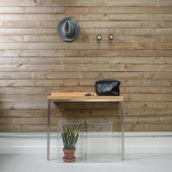 1 in. x 8 in. x 8 ft. Barn Wood Pine Board Driftwood Brown (3 per Box) H610