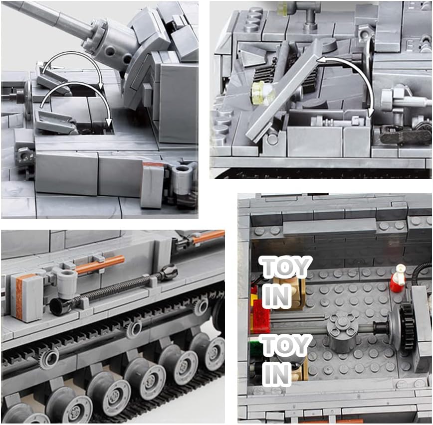 1193 PCS Tank Building Block with 4 Soldier Figures B985