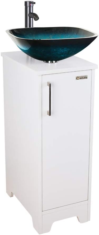 13 inch White Free Standing Bathroom Vanity E367