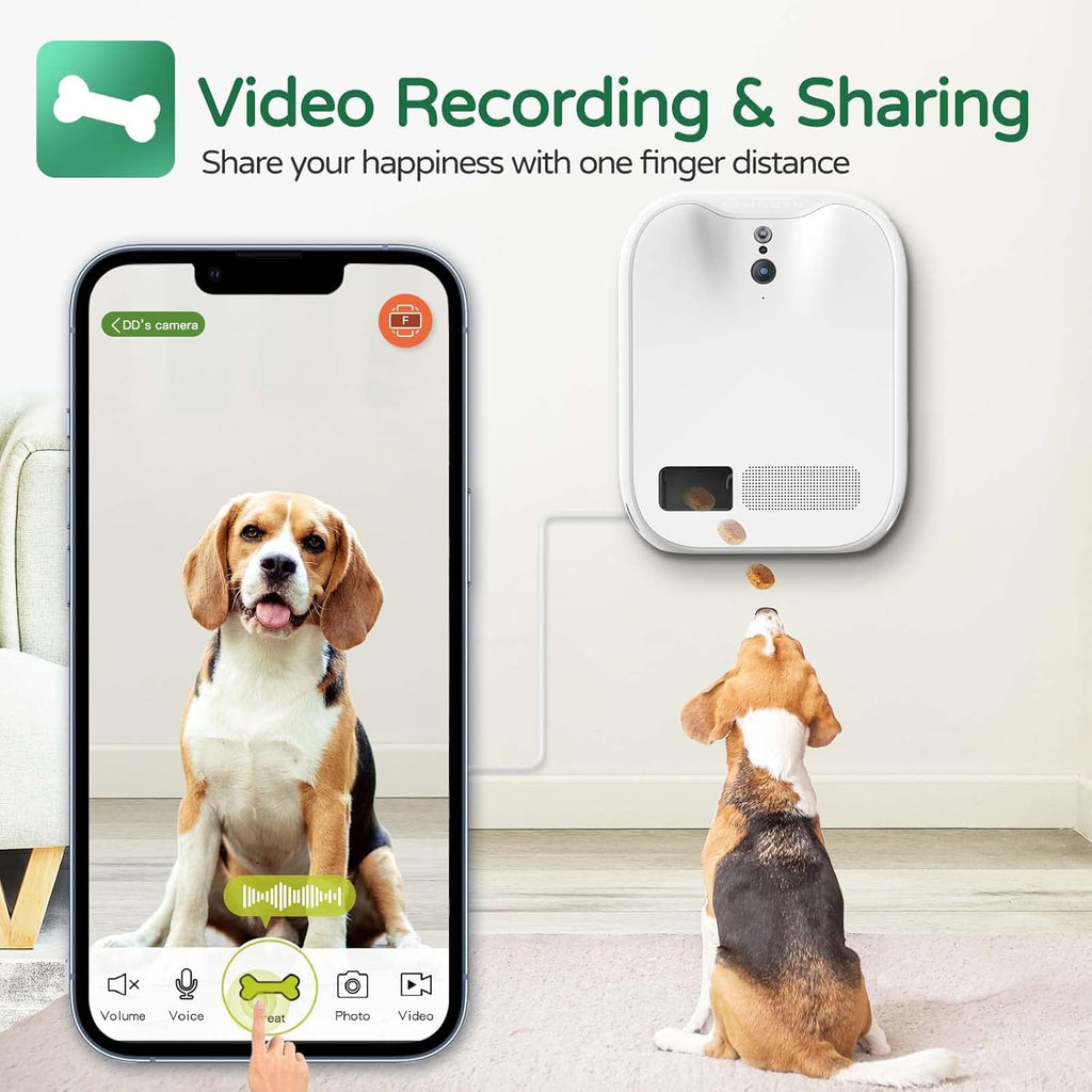 Dog Treat Dispenser Camera with Two-Way Audio Night Vision C2388