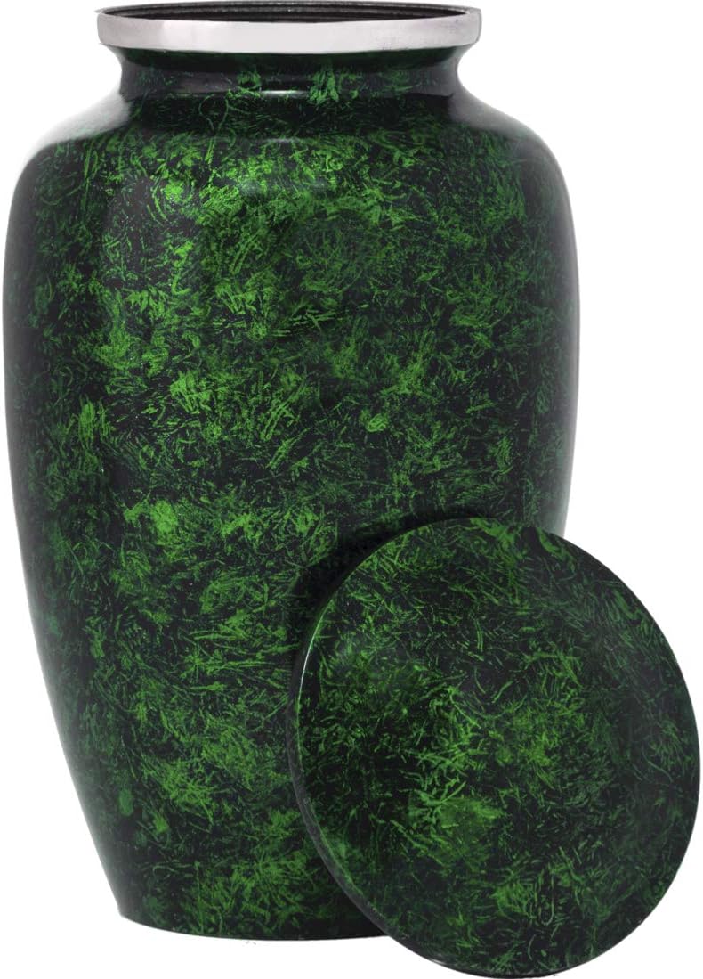 Handcrafted Cremation Urn for Human Ashes with Velvet Bag B278642